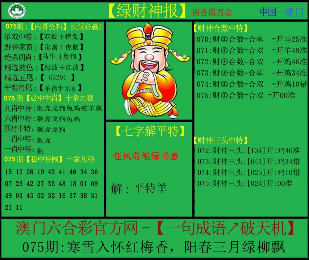 075期绿财神[图]